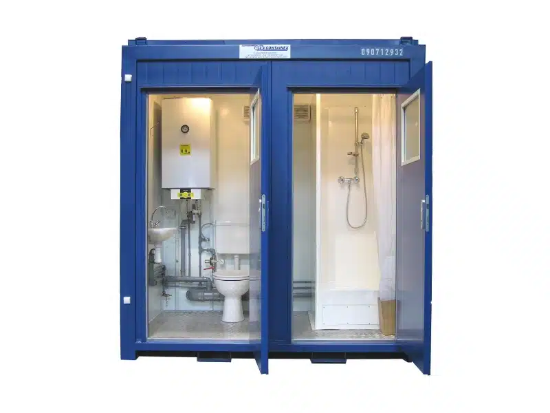 Bungalow box 3,3 m²: cabines duplas de duche e sanita [8 pés]